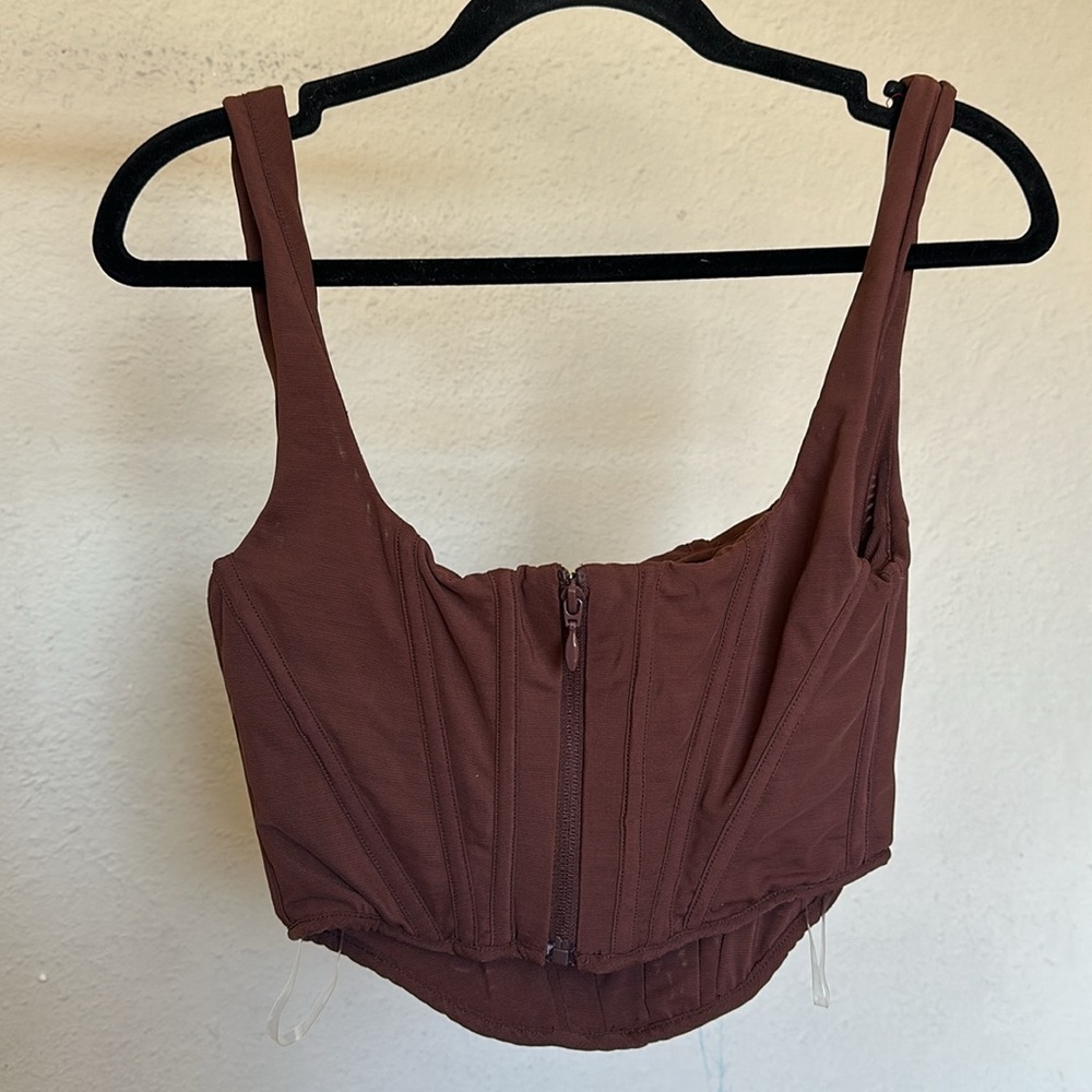 HOUSE OF CB 'Ninetta' Chocolate Mesh Corset NWOT size M - Picture 8 of 15